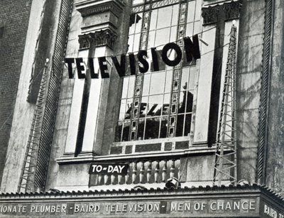 Advertising that Television was being shown at the Metropole during Derby Week by English School